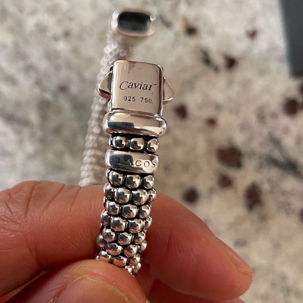 RIttenhouse Collection Peridot Caviar 18K 9mm Bracelet from Lagos - Picture 10 of 11